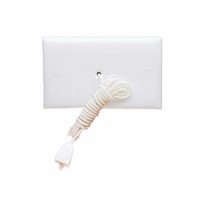 HPM 10A White Ceiling Switch Cord Pull