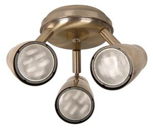 Halo 3 Light Low Energy Fan Light in Antique Brass