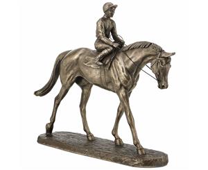 Horse Racing Going To The Post by Harriet Glen Cold Cast Bronze Sculpture