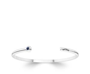 Houston Astros Sapphire Cuff Bracelet For Women In Sterling Silver Design by BIXLER - Sterling Silver