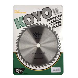 Koyo 180mm 40T 20/16mm Bore Circular Saw Blade For Timber Cutting