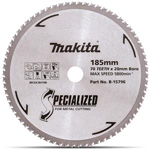 Makita 185mm 70T TCT Circular Saw Blade for Metal Cutting - SPECIALIZED