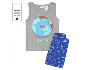 MeMaster - Baby Boys Earth Pyjama Set - Grey