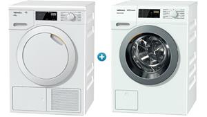 Miele 8kg EcoPlus Comfort Front Load Washing Machine and 7kg EcoDry Heat Pump Dryer Package