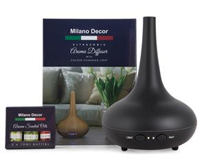 Milano Dcor Ultrasonic Aroma Diffuser - Black