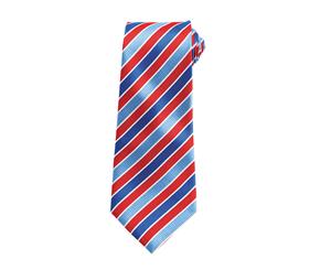 Premier Tie - Mens Candy Stripe Work Tie (Royal/Red) - RW1157