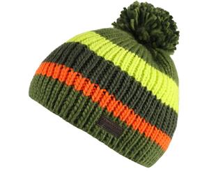 Regatta Boys Davin Knitted Pom Pom Warm Walking Winter Beanie Hat - CypressGreen