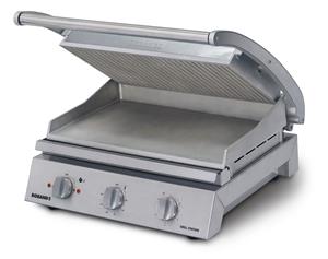 Roband Grill Station 8 slice ribbed top plate - Silver