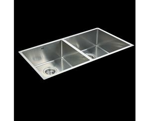 Stainless Steel Kitchen Sink - Double Bowl Round Corners - Under/Top Mount