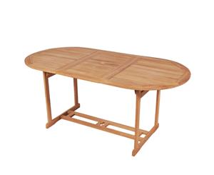 Teak Outdoor Dining Table 180x90x75cm Waterproof Garden Patio Furniture