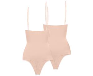 Ultimate Stay Up Thong Set - Nude