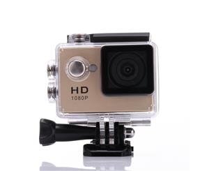 1080P Full Hd Sports Camera 30M Waterproof Loop Rec A9 Action Camera - Gold