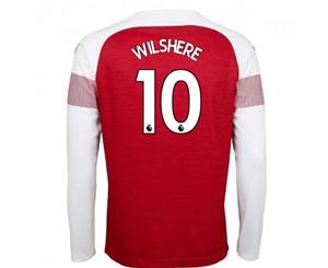 2018-2019 Arsenal Puma Home Long Sleeve Shirt (Wilshere 10)