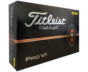 2019 Titleist Pro V1 Yellow Golf Balls 1 Dozen