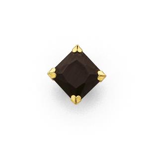 9ct Gold Black Cubic Zirconia Single Stud Earring