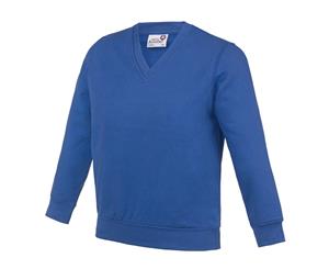 Awdis Academy Childrens/Kids Junior V Neck School Jumper/Sweatshirt (Royal Blue) - RW3925