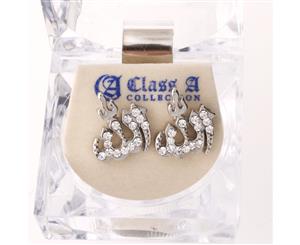 Iced Out Bling Earrings Box - ALLAH silver - Silver