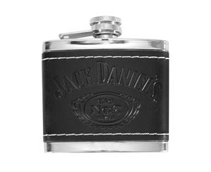 Jack Daniels Black Leather 4 OZ Flask
