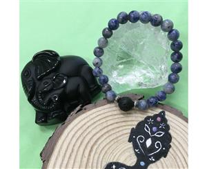 Kid's Sodalite and Lava Stone Aroma Diffuser Bracelet - Intuition Focuses Energy and Guidance