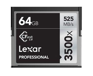 Lexar Professional 3500x 64GB CFast 2.0 CF Compact Flash Card - Upto 525MB/s LC64GCRBAP3500
