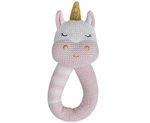 Living Textiles Knitted Rattle Kenzie the Unicorn