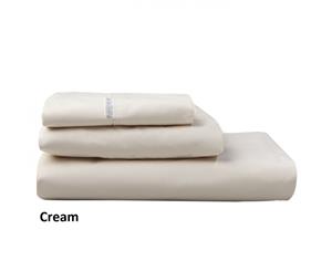 Logan & Mason Queen Size Pillowcase Pair 54 x 80cm - Cream