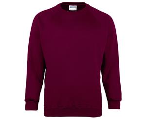 Maddins Kids Unisex Coloursure Crew Neck Sweatshirt / Schoolwear (Pack Of 2) (Burgundy) - RW6862