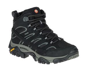 Merrell Womens/Ladies Moab 2 Mid Ankle Gore Tex Hiking Walking Boots - BLACK