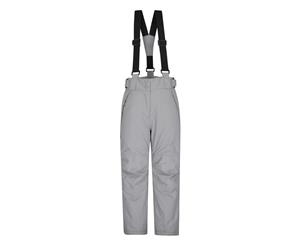 Mountain Warehouse Kids Ski Pants Waterproof Breathable and Insulated - Light Grey