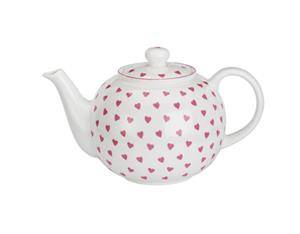 Nina Campbell Small Teapot Pink Hearts Design