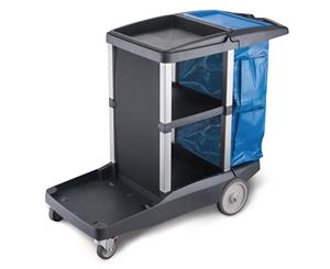 Oates Platinum Janitors Cleaning Cart