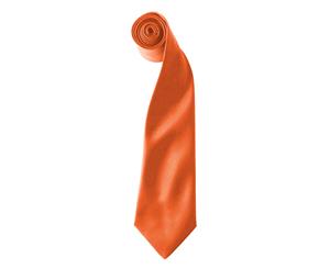 Premier Colours Mens Satin Clip Tie (Pack Of 2) (Orange) - RW6940