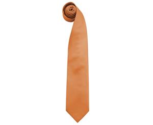 Premier Mens Colours Plain Fashion / Business Tie (Orange) - RW1156