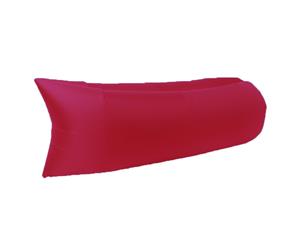 Red Lazy Inflatable Sofa Camping Outdoor Air Sleep Sofa Banana Shape Beach Lay Bag Couch Protable Furniture Big Living Room Bed Sofa