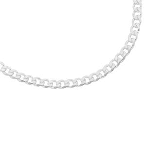 Silver 55cm Bevelled Curb Chain