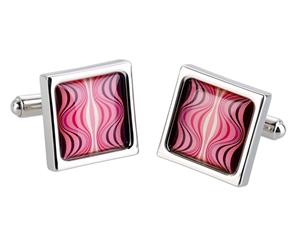 Sonia Spencer psychedelia stainless steel cufflinks Pink Hourglass