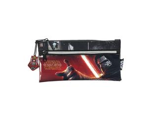 Star Wars Childrens/Kids Official Force Awakens Twin Zipper Pencil Case (Black/Red) - SG6536