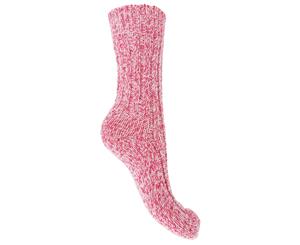 Storm Ridge Womens/Ladies Wool Blend Walking Boot Socks (1 Pair) (Pink) - W435