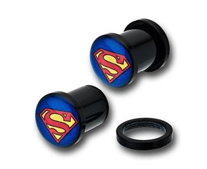 Superman Acrylic Single Flare Plugs
