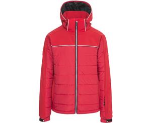 Trespass Mens Drafted Polyester Padded Windproof Softshell Ski Jacket - Red / White / Black