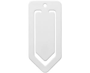 Bullet Duko Large Plastic Paper Clip (White) - PF2634