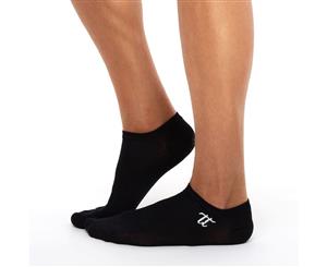 Chusette Mercerized Cotton Liner Semi-Invisible Socks - Black