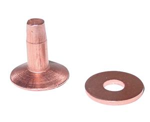 Copper Rivets And Burrs 3/8" To 3/4&quot- Mixed Sizes No 8 Gauge 450G Pk