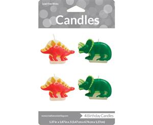 Dinosaur Party Supplies Birthday Candles 4 Pack