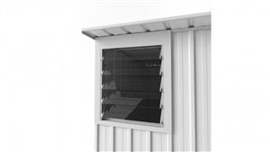 EasyShed Five Blade Louvre Window - Off White