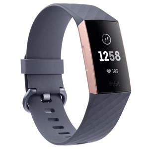 Fitbit - FB410RGGY - Charge 3 Health & Fitness Tracker - Blue Grey/Rose Gold