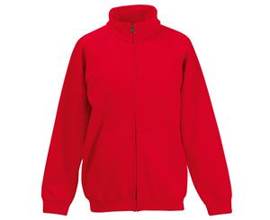 Fruit Of The Loom Childrens/Kids Unisex Poly-Cotton Sweat Jacket (Red) - BC1363