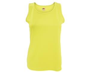 Fruit Of The Loom Womens/Ladies Sleeveless Lady-Fit Performance Vest Top (Bright Yellow) - RW4725