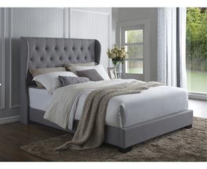 Istyle Wimbledon Double Bed Frame Fabric Grey