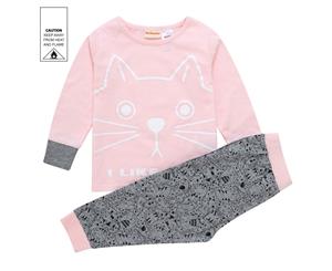 MeMaster - Baby Girls Cat Pyjama Set - Pink